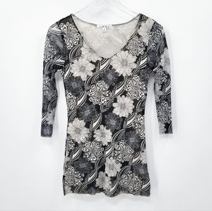 Cabi Sheer Floral Top